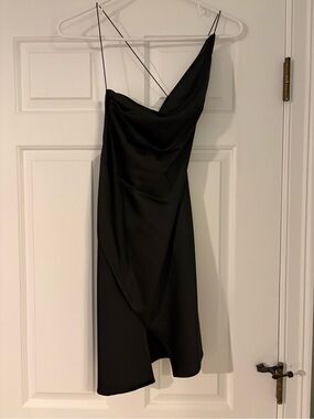 Rumours London Asymmetrical Black Dress